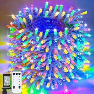 Christmas Lights Outdoor, 800LED 330FT Multicolor String Lights 8 Modes Timer